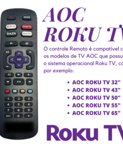 CONTROLE TV AOC ROKU 9091